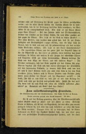 Aus württembergisch Franken : ein Synodalvortrag über das Dienstbotenwesen