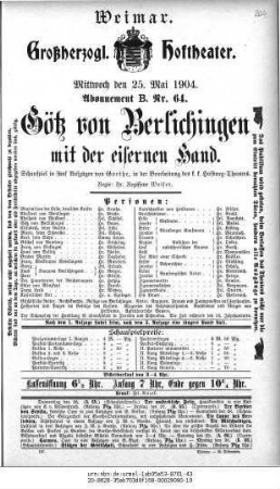 Götz von Berlichingen mit der eisernen Hand