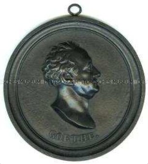 Deutschland, Eisenkunstgussmedaillon auf Goethe