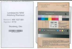 Entnazifizierung Otto Stursberg , geb. 17.11.1896 ()