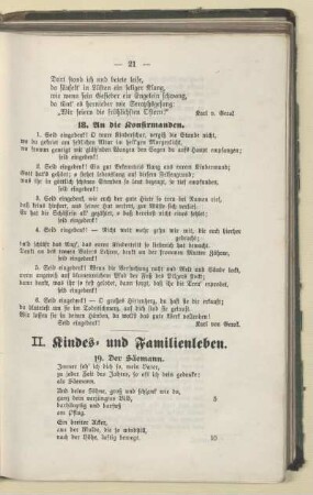 II. Kindes- und Familienleben
