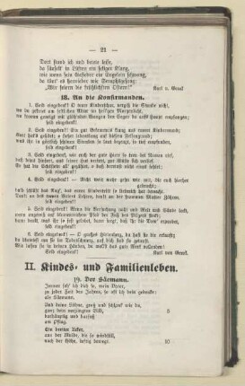 II. Kindes- und Familienleben