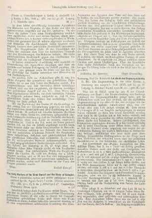 106-108 [Rezension] Seeberg, Reinhold, Lehrbuch der Dogmengeschichte. II. Band: Die Dogmenbildung in der alten Kirche. 2., durchweg neu ausgearb. Aufl