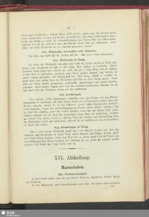 XVI. Abtheilung. Marmeladen
