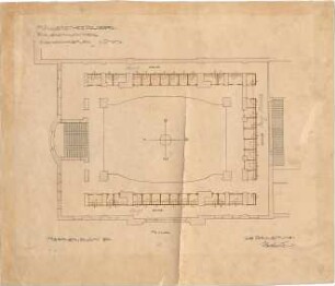 Hocheder, Karl; München; Müller´sches Volksbad - Frauenschwimmbad (Grundriss 1. OG)