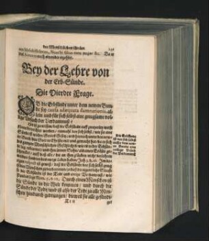 Bey der Lehre von der Erb-Sünde. Die Vierdte Frage.