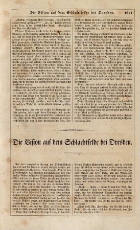 Die Vision auf dem Schlachtfelde bei Dresden