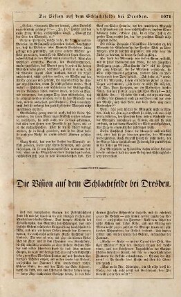 Die Vision auf dem Schlachtfelde bei Dresden