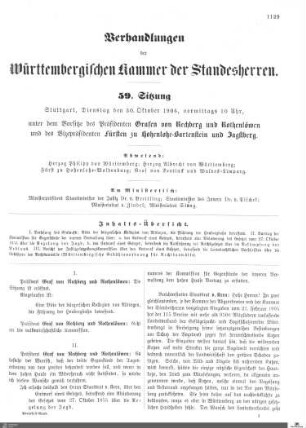 59. Sitzung, Stuttgart, 30.10.1906