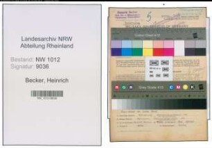Entnazifizierung Heinrich Becker , geb. 08.08.1906 (Schreinermeister)