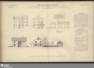 Architekt R. Hartmann, Dresden. Kennwort: "Pflug" Angekaufter Entwurf. Wohn- und Wirthschaftsgebäude