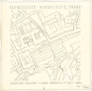 Fischer, Theodor; Bad Kissingen; Kurhaus-Hotel - Lageplan