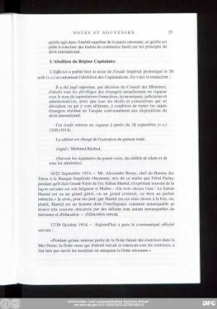 L'Abolition du Régime Capitulaire