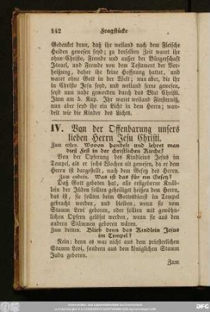 IV. Von der Offenbarung unsers lieben Herrn Jesu Christi.
