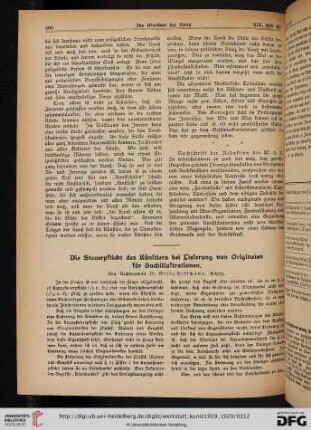 19: Die Steuerpflicht des Künstlers bei Lieferung von Originalen für Buchillustrationen