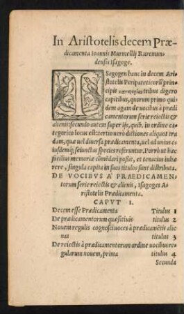 In Aristotelis decem Praedicamenta Ioannis Murmellii Ruremundensis Isagoge
