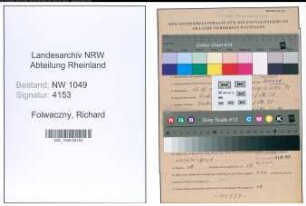 Entnazifizierung Richard Folwaczny , geb. 17.12.1918 ()