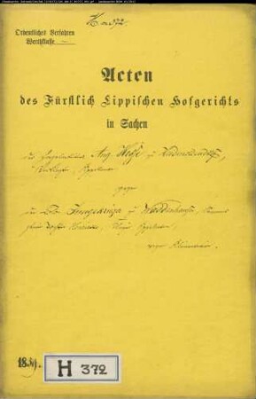 Hesse, August in Heidenoldendorf gegen Jungekrüger zu Waddenhausen