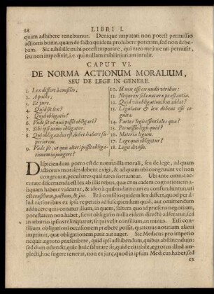 Caput VI. De Norma Actionum Moralium, Seu De Lege In Genere.