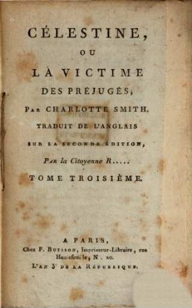 Célestine Ou La Victime Des Préjugés, 3