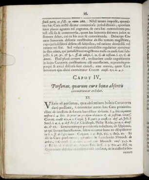 Caput IV. Personas, quarum curæ bona absentis committuntur exhibet.