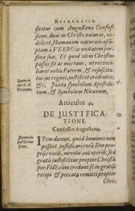 Articulus 4. De Iustificatione