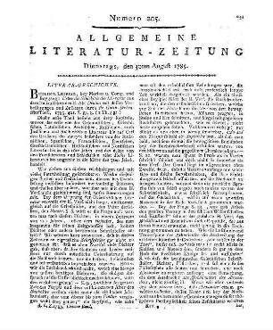 Neue Beyträge zur Lectüre für junge Leute von reiferm Alter. Bd. 1. Hamburg: Hoffmann [1785]