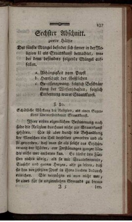 Sechster Abschnitt, zweite Hälfte.