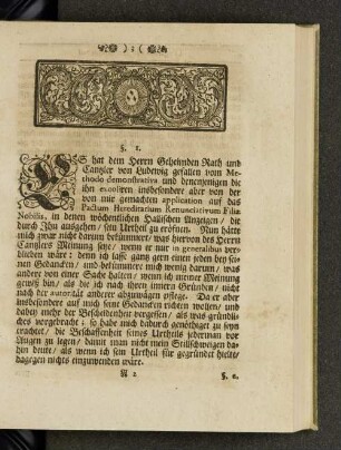 [Ungrund der Beschweerden des Herrn Geheimden Raths und Cantzlers von Ludewig ...]