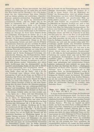 380-381 [Rezension] Singer, Kurt, Platon der Gründer