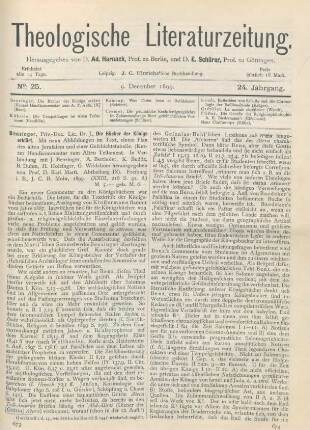 673-676 [Rezension] Benzinger, Immanuel, Die Bücher der Könige erklärt