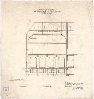 Bestelmeyer, German; Nürnberg (Bayern); Germanisches Nationalmuseum - Erweiterungsbau (Längsschnitt C-D)