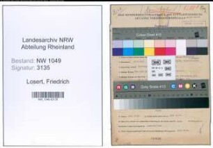 Entnazifizierung Friedrich Losert , geb. 15.05.1903 (Lehrer)