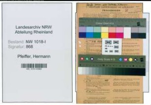 Entnazifizierung Hermann Pfeiffer , geb. 16.04.1882 (Elektriker)
