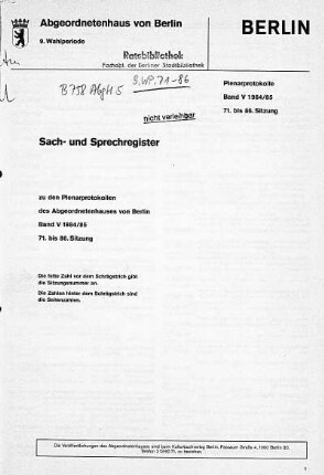 Sach- und Sprechregister