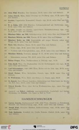 Handzeichnungen (Nr. 121-127)