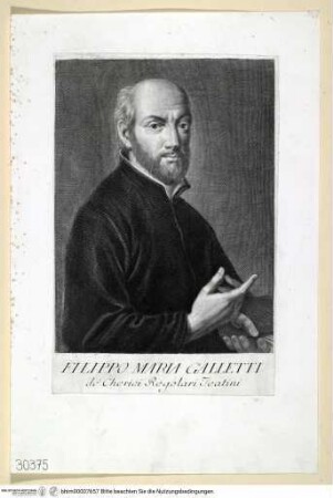 Portrait des Filippo Maria Galletti - Filippo Maria Galletti de' Chierici Regolari Teatini