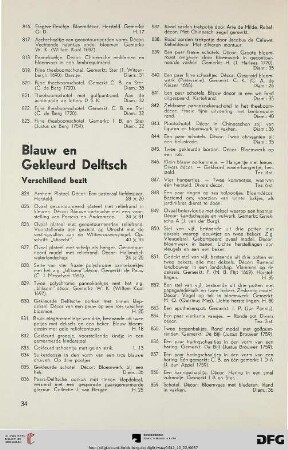 Blauw en gekleurd delftsch (Nr. 824-862)