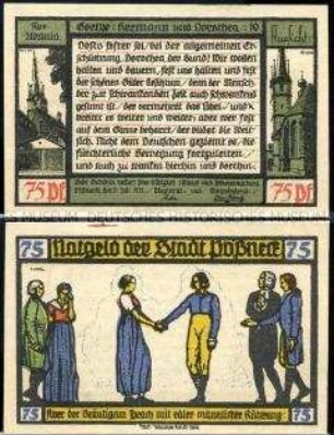 Pößneck, Notgeldserie, 75 Pfennig