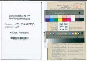 Entnazifizierung Hermann Keufen , geb. 05.05.1920 (Kaufmaennischer Angestellter)