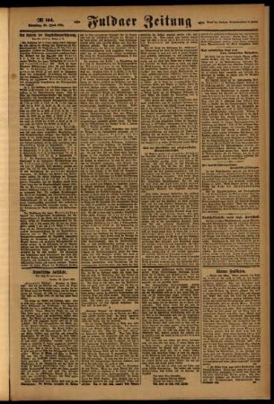 Zweite Ausgabe vom Samstag, den 25. Juni 1921.