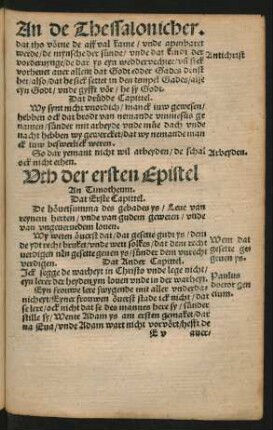Uth der ersten Epistel An Timotheum.