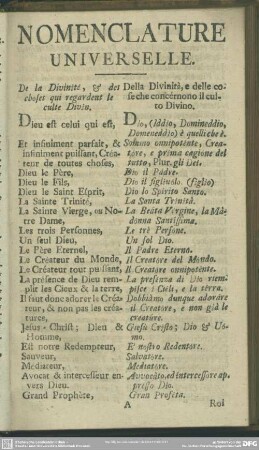 De la Divinité, & des choses qui regardent le culte Divin
