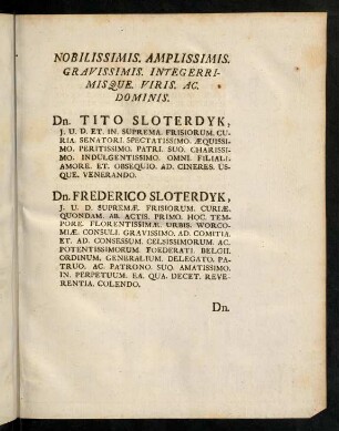 Nobilissimis Amplissimis