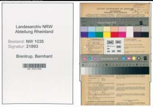 Entnazifizierung Bernhard Brentrup , geb. 30.08.1909 (Bergbauangestellter)