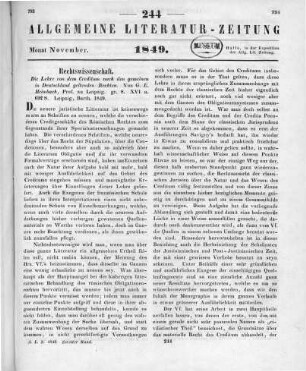 Heimbach, G. E.: Die Lehre von dem Creditum nach den gemeinen in Deutschland geltenden Rechten. Leipzig: Barth 1849
