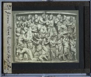 Pisa, Dom,Pisa, Dom, Kanzel von Giovanni Pisano : Der Judaskuss und Gefangennahme Christi