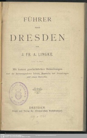 Führer durch Dresden