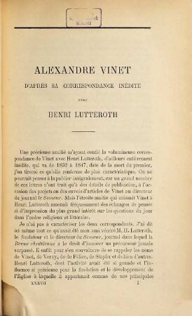 Revue chrétienne. 37 = N.S., T. 6/7. 1890