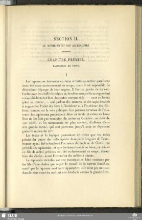 Section II. Le Mobilier Et Ses Accessoires